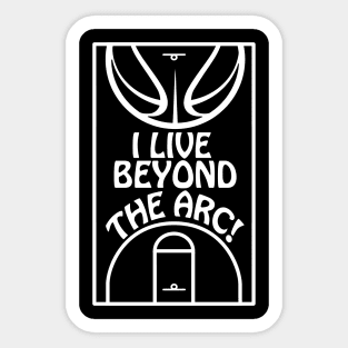 Basketball 3 Point Shooter Beyond the Arc Three Pointer Sticker